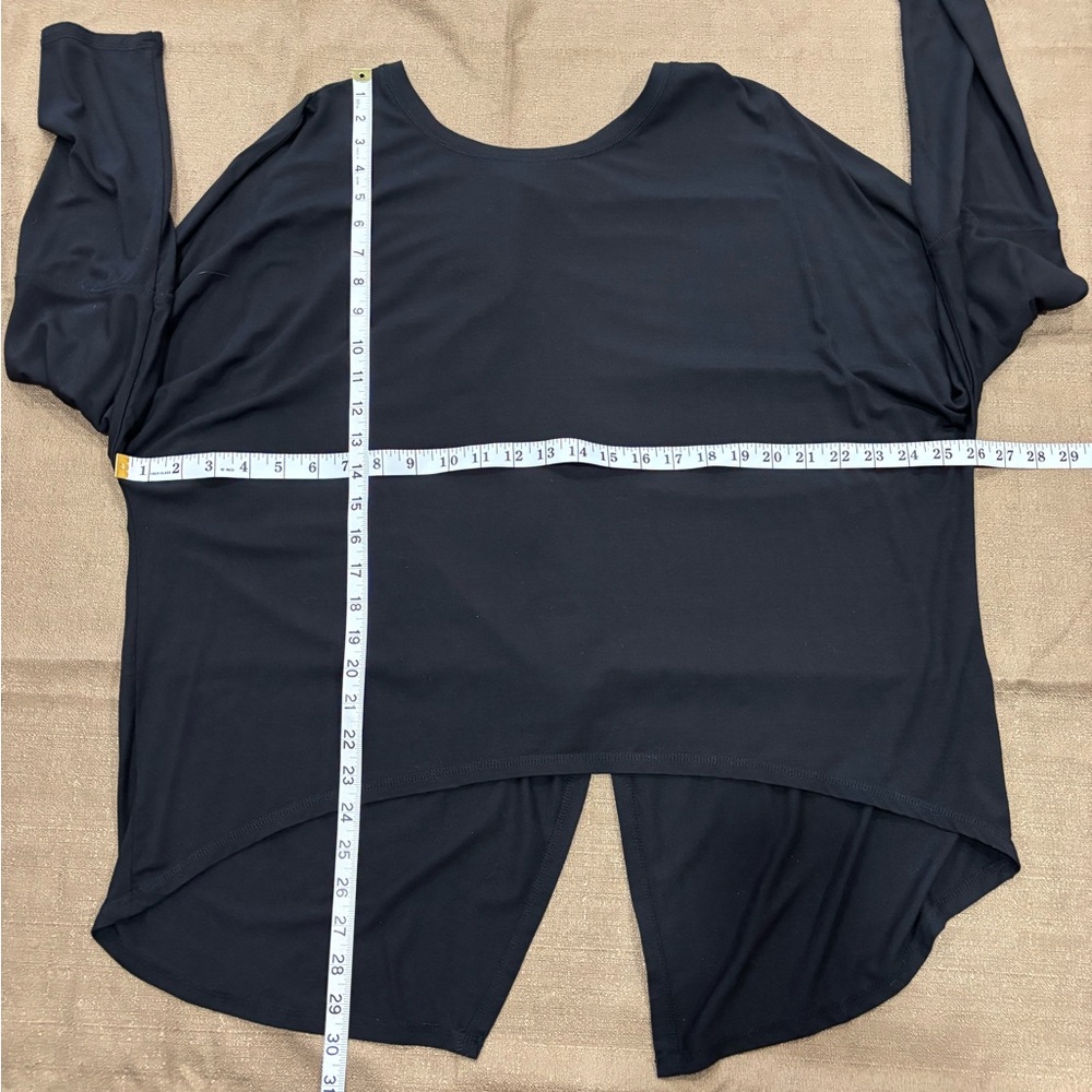 Matilda Jane Black Women's Hi-Low, Back Slit Top - Picture 7 of 7